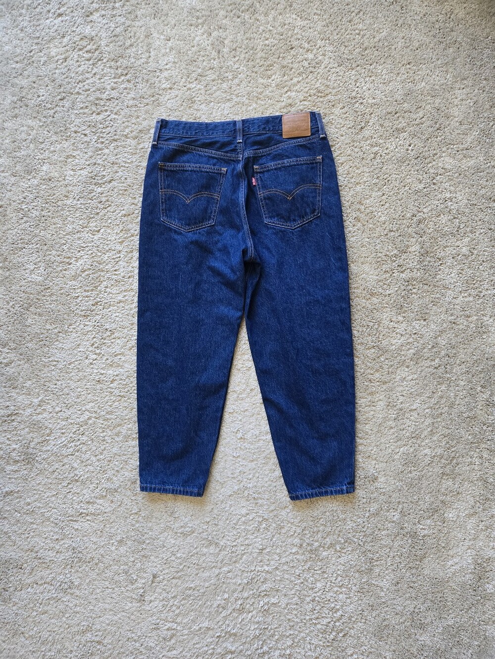 Levis Premium Loose Taper Crop Jeans Womens 29 Blue - Picture 3 of 8